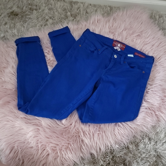 Lucky Brand Charlie Skinny Electric Blue Jeans - Picture 3 of 15